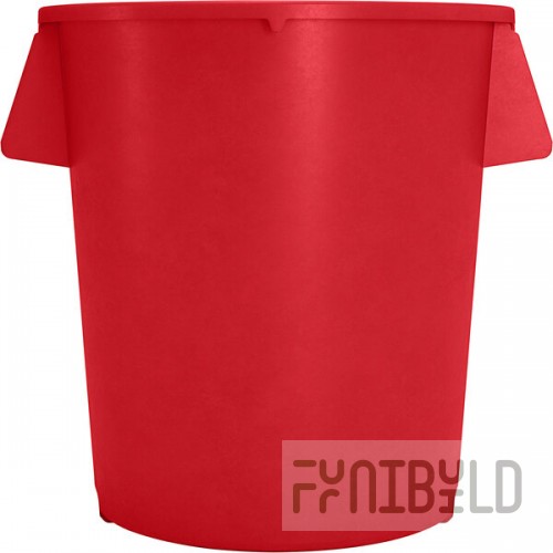 Carlisle 84104405 Bronco 44 Gallon Red Round Trash Can