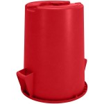 Carlisle 84104405 Bronco 44 Gallon Red Round Trash Can
