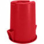 Carlisle 84104405 Bronco 44 Gallon Red Round Trash Can