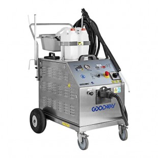 Goodway GVC-18000 Heavy Duty Dry Steam Cleaner with Twin Boilers - 10.4 Gallon, 115V