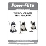Powr-Flite PF57 20 Gallon Stainless Steel Dual Motor Wet / Dry Vacuum with Toolkit