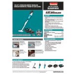 Makita 18V LXT XLC03R1WX4 Lithium-Ion Cordless Brushless Compact Stick Vacuum Kit with Battery and Trigger with Lock - 2.0 Ah Makita 18V LXT XLC03R1WX4 Lithium-Ion Cordless Brushless Compact Stick Vacuum Kit with Battery and Trigger with Lock - 2.0 Ah