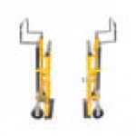 Vestil 4,000 lb. 2-Piece Yellow Steel Machinery / Vending Machine Transporter with 190