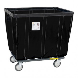R&B Wire Products, Inc. 12 Bushel Black Fully Sewn Vinyl Basket Truck with Swivel Casters 412SOC/BLK R&B Wire Products, Inc. 12 Bushel Black Fully Sewn Vinyl Basket Truck with Swivel Casters 412SOC/BLK