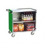 Lakeside 644LM 3 Shelf Medium Duty Stainless Steel Utility Cart with Enclosed Base and Light Maple Finish - 22 1/2 Lakeside 644LM 3 Shelf Medium Duty Stainless Steel Utility Cart with Enclosed Base and Light Maple Finish - 22 1/2