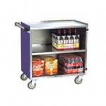 Lakeside 644LM 3 Shelf Medium Duty Stainless Steel Utility Cart with Enclosed Base and Light Maple Finish - 22 1/2 Lakeside 644LM 3 Shelf Medium Duty Stainless Steel Utility Cart with Enclosed Base and Light Maple Finish - 22 1/2