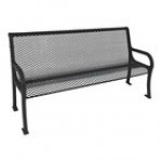 Ultra Site Lexington 8' Red Diamond Bench with Backrest 99 Ultra Site Lexington 8' Red Diamond Bench with Backrest 99