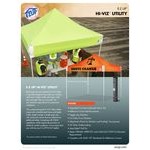 E-Z Up HV910RCBGR Hi-Viz Utility Instant Shelter 10' x 10' Bright Green Canopy with White Frame