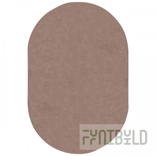 Joy Carpets Kid Essentials Endurance 6' x 9' Taupe Oval Area Rug