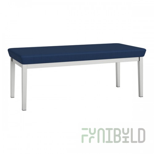 Lesro Lenox Steel Patriot Plus Imperial Blue Vinyl 2-Seat Bench