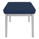 Lesro Lenox Steel Patriot Plus Imperial Blue Vinyl 2-Seat Bench Lesro Lenox Steel Patriot Plus Imperial Blue Vinyl 2-Seat Bench