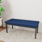 Lesro Lenox Steel Patriot Plus Imperial Blue Vinyl 2-Seat Bench Lesro Lenox Steel Patriot Plus Imperial Blue Vinyl 2-Seat Bench