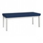 Lesro Lenox Steel Patriot Plus Imperial Blue Vinyl 2-Seat Bench Lesro Lenox Steel Patriot Plus Imperial Blue Vinyl 2-Seat Bench