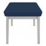 Lesro Lenox Steel Patriot Plus Imperial Blue Vinyl 2-Seat Bench Lesro Lenox Steel Patriot Plus Imperial Blue Vinyl 2-Seat Bench