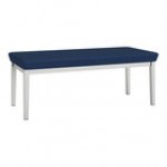Lesro Lenox Steel Patriot Plus Imperial Blue Vinyl 2-Seat Bench Lesro Lenox Steel Patriot Plus Imperial Blue Vinyl 2-Seat Bench