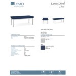 Lesro Lenox Steel Patriot Plus Imperial Blue Vinyl 2-Seat Bench Lesro Lenox Steel Patriot Plus Imperial Blue Vinyl 2-Seat Bench