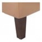 Flash Furniture Hercules Artemis Cognac LeatherSoft Loveseat with Charging Bank and Wooden Feet