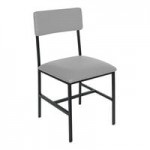 BFM Seating Meghan Black Powder-Coated Steel Customizable Bench with Black Vinyl Seat BFM Seating Meghan Black Powder-Coated Steel Customizable Bench with Black Vinyl Seat