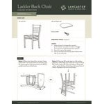 Lancaster Table & Seating Spartan Metal Ladder Back Chair with Dark Walnut Wood Grain Finish and Burgundy Vinyl Seat - Detached Seat