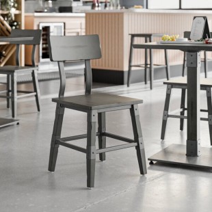 Lancaster Table & Seating Industrial Chair with Slate Gray Finish Lancaster Table & Seating Industrial Chair with Slate Gray Finish