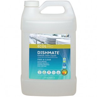 ECOS PL9721/04 Pro Dishmate 1 Gallon Free and Clear Manual Dishwashing Liquid - 4/Case ECOS PL9721/04 Pro Dishmate 1 Gallon Free and Clear Manual Dishwashing Liquid - 4/Case