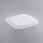Fineline 15816L-FL Super Bowl Plus Clear Flat PET Plastic Lid for 80 and 160 oz. Square Bowls - 50/Case