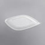 Fineline 15816L-FL Super Bowl Plus Clear Flat PET Plastic Lid for 80 and 160 oz. Square Bowls - 50/Case