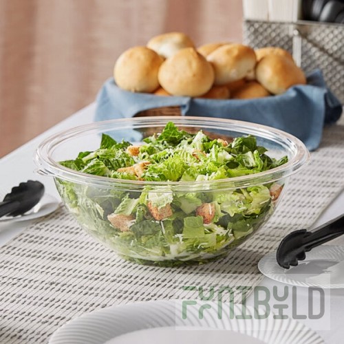 Visions 160 oz. Clear PET Plastic Round Catering / Serving Bowl - 25/Case