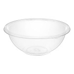 Visions 160 oz. Clear PET Plastic Round Catering / Serving Bowl - 25/Case Visions 160 oz. Clear PET Plastic Round Catering / Serving Bowl - 25/Case