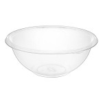 Visions 160 oz. Clear PET Plastic Round Catering / Serving Bowl - 25/Case Visions 160 oz. Clear PET Plastic Round Catering / Serving Bowl - 25/Case