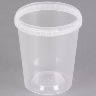 Placon 32 oz. Clear Tamper Resistant Tamper-Evident Safe Lock Deli Container - 250/Case