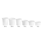 Choice 12 oz. White Double Poly-Coated Paper Food Cup with Vented Plastic Lid - 25/Pack Choice 12 oz. White Double Poly-Coated Paper Food Cup with Vented Plastic Lid - 25/Pack