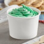 Choice 12 oz. White Double Poly-Coated Paper Food Cup with Vented Plastic Lid - 25/Pack Choice 12 oz. White Double Poly-Coated Paper Food Cup with Vented Plastic Lid - 25/Pack