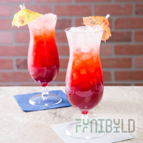Fineline Quenchers 4515-CL-CL 14 oz. 1-Piece Plastic Hurricane Glass - 60/Case