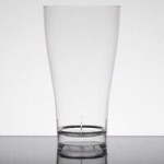 Fineline Quenchers 4515-CL-CL 14 oz. 1-Piece Plastic Hurricane Glass - 60/Case