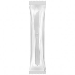 Fineline ReForm Individually Wrapped White Plastic Knife - 1,000/Case Fineline ReForm Individually Wrapped White Plastic Knife - 1,000/Case