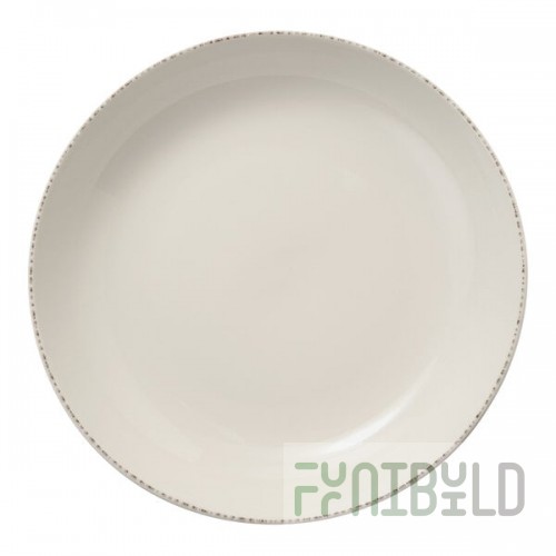 Libbey Farmhouse Coupe 60 oz. Cream Porcelain Low Bowl - Sample