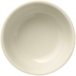 Libbey Porcelana Cream 18 oz. Cream White Rolled Edge Porcelain Nappie Bowl - Sample