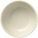 Libbey Porcelana Cream 18 oz. Cream White Rolled Edge Porcelain Nappie Bowl - Sample