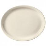 Libbey Porcelana Cream 18 oz. Cream White Rolled Edge Porcelain Nappie Bowl - Sample