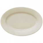 Libbey Porcelana Cream 18 oz. Cream White Rolled Edge Porcelain Nappie Bowl - Sample