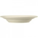 Libbey Porcelana Cream 18 oz. Cream White Rolled Edge Porcelain Nappie Bowl - Sample