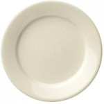 Libbey Porcelana Cream 18 oz. Cream White Rolled Edge Porcelain Nappie Bowl - Sample