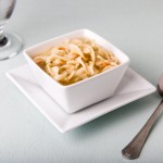 Libbey Slate 8 oz. Ultra Bright White Square Porcelain Bouillon Bowl - Sample