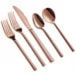 Acopa Phoenix Rose Gold 18/0 Stainless Steel Forged Flatware 5-Piece Set - Sample