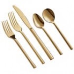 Acopa Phoenix Rose Gold 18/0 Stainless Steel Forged Flatware 5-Piece Set - Sample
