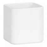Cal-Mil Hudson 18 oz. White Melamine Crock / Condiment Jar 24021-4-15