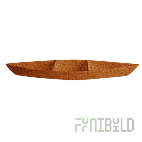 G.E.T. Enterprises BT319-MOD-T Bugambilia 6.9 Qt. Smooth MOD Finish Terracotta Resin-Coated Aluminum Deep Boat with Dividers