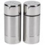 American Metalcraft SP35 1.5 oz. Stainless Steel Round Salt and Pepper Shaker Set