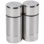 American Metalcraft SP35 1.5 oz. Stainless Steel Round Salt and Pepper Shaker Set